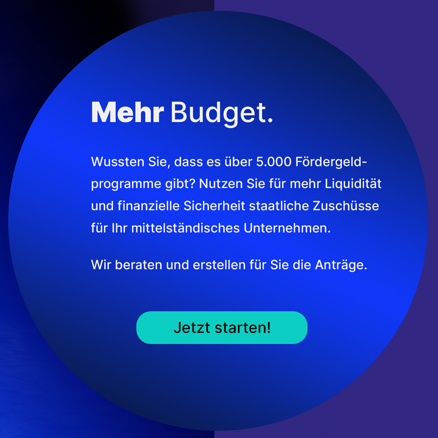 Headerbild Mehr Budget